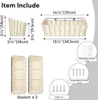 GRANNY SAYS Wicker Hanging Basket, 2 Pack Storage Baskets - Image 3