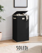 SOLEDI Laundry Hamper with Lid 100L Large & Tall Collapsible Laundry Basket - Image 8
