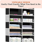 Over The Door Organizer 6 Tiers, Extra Large Behind Door Storage of 12 - Image 4