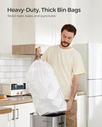 SONGMICS Trash Bags for 8-Gallon Trash Cans, Drawstring Kitchen Garbage Bags - Image 2