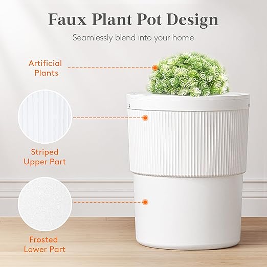 Lifewit Trash Can with Pop-Up Lid, 2.6gal Small Hidden Garbage Can with - Image 5