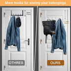 BOOMIBOO Over The Door Hooks, Sturdy Door Hanger, Towel Rack Towel Hooks - Image 5