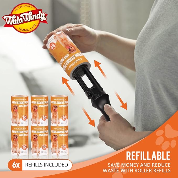 WulaWindy Lint Roller for Pet Hair, Extra Sticky Lint Rollers Pet Hair Remover - Image 5