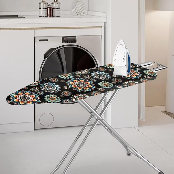 Boho Floral Ironing Board Cover and Pad 15x54 Inch, Vintage Ironing Board Cover - Image 2