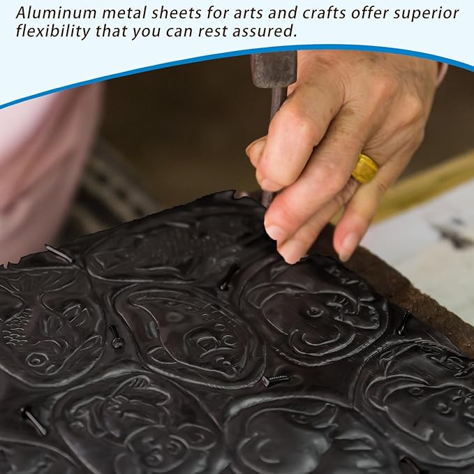 150 Packs Aluminum Metal Crafts DIY Foil 6 Inch x 6 Inch x 0.07 mm Thick - Image 3