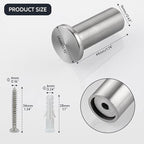 SAYAYO Modern Coat Hooks Wall Mount, Brushed Nickel Towel Hooks - Image 5