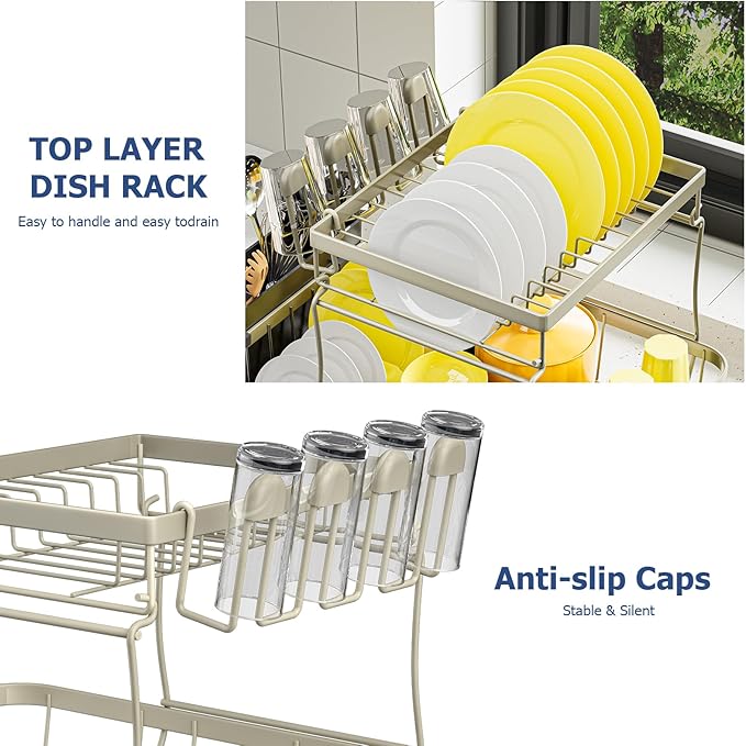Dish Drying Rack 2-Tier Dish Racks - Image 4
