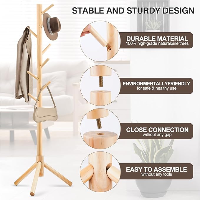 Coat Rack, Freestanding Coat Rack - Image 3