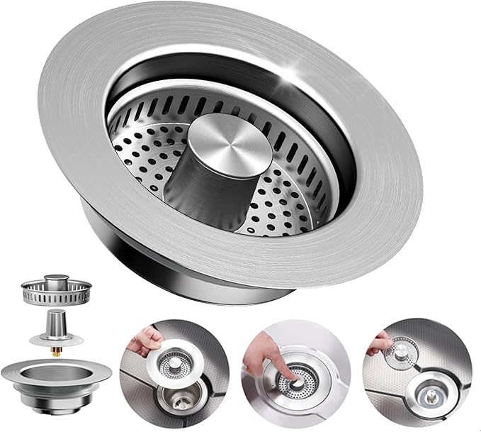 3-in-1 Kitchen Sink Drain Strainer by WERMARS