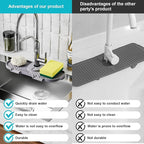 2 Pack Faucet Mat for Kitchen Sink，6° Slope Sink Splash Guard，Splash Guard for - Image 5