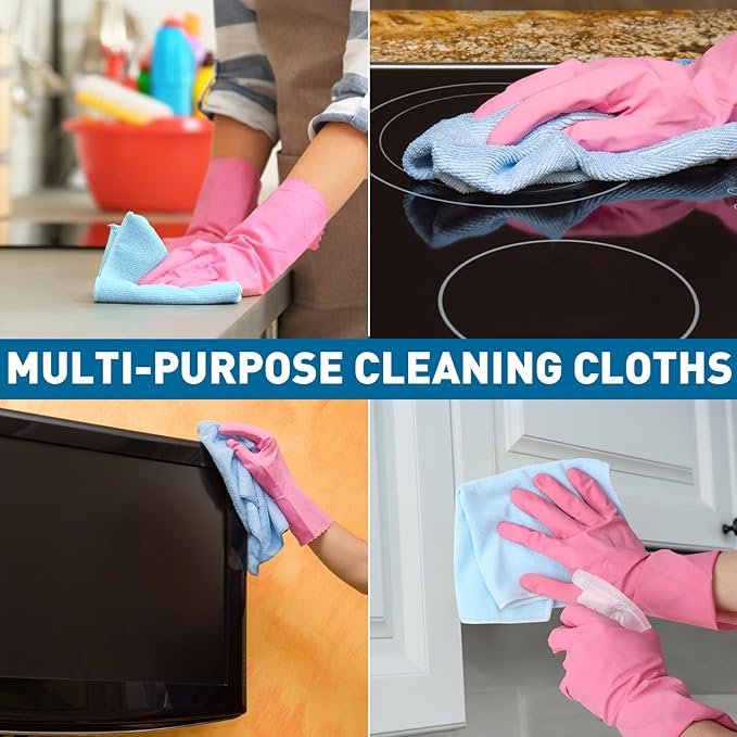 Microfiber Cleaning Cloths-15 Pack, Cleaning Rags, Microfiber Towels - Image 4