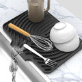Dish Drying Matt for Kitchen Counter, 14.6"×11"Silicone Dry Rack Mat by JIUBAR