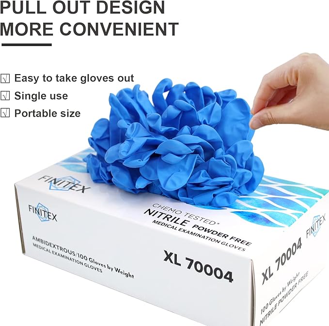 FINITEX Nitrile Disposable Medical Exam Gloves 4 mil Powder-free Latex-Free 100 - Image 8
