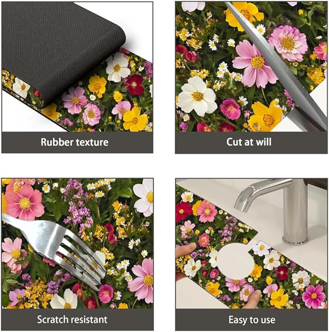 Bimkole 1 PCS Faucet Absorbent Mat, Kitchen Faucet Sink Splash Guard Wraparound - Image 7
