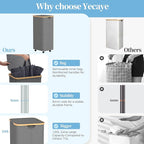 Yecaye 100L Large Capacity Laundry Hamper – Foldable Rolling Laundry Basket - Image 5