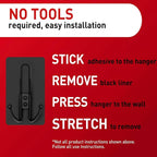 Command X-Large Matte Black Triple Hook, 1 Hook, 3 Strips, Damage-Free Hanging - Image 4