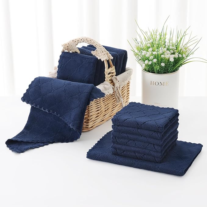 Homaxy Kitchen Towels and Dishcloths Set, 10 x 10 and 13 x 19 Inches, No Lint - Image 8