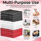 100% Cotton Washcloth Set – Soft, Absorbent Face Towels - Image 7