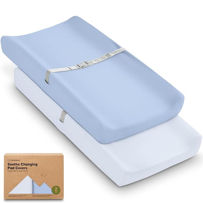 2-Pack Organic Changing Pad Covers by KeaBabies