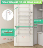 Over The Door Pantry Organizer, Wall Mount Spice Rack, Pantry Hanging Storage - Image 2