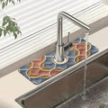 Geometric Printing Sink Faucet Absorbing Mat Ceramic Tile Texture Super by Unknown
