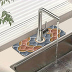 Geometric Printing Sink Faucet Absorbing Mat Ceramic Tile Texture Super by Unknown