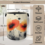 Orange Flowers Laundry Basket - Image 2