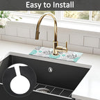 15" X 5.5" Kitchen Sink Splash Guard Faucet Mat Floral Super Absorbent Fast - Image 5