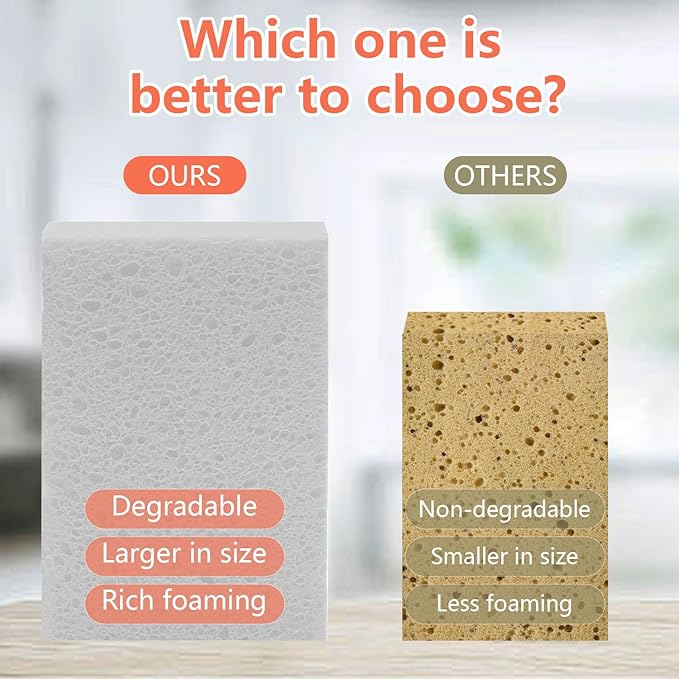 Cellulose Sponges, Large Size 4" x 6" x 1" - Image 9