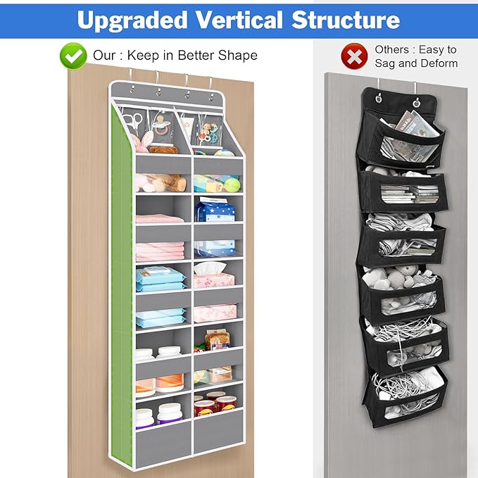 Univivi 6-Shelf Over Door Hanging Organizer Fabric Door Organizer - Image 7