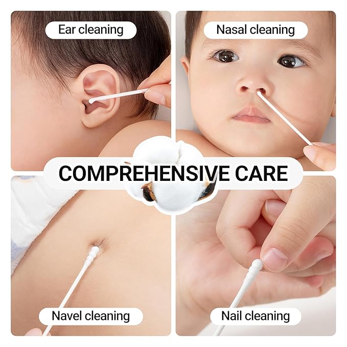 Baby Cotton Swabs, Baby Ear Cleaner Paper Sticks - Image 5
