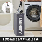 Slim Laundry Hamper with Removable Inner Bag and Side Handles, 45L Small - Image 2