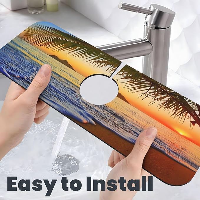 Coco Beach Kitchen sink faucet pad, strong water absorption, anti slip - Image 6