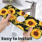 Kitchen Faucet Mat 15 x 5.5 Inch Sunflowers Faucet Draining Mat Farmhouse - Image 5