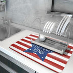 4th of July Dish Drying Mat for Kitchen Counter Patriotic Absorbent Reversible - Image 5