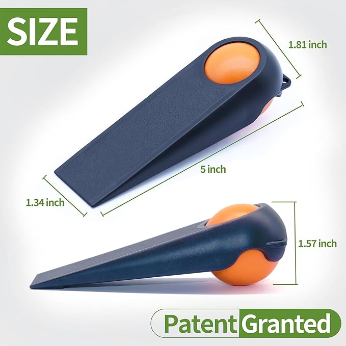 Door Stoppers for Bottom of Door, Rubber Door Stopper Wedges, Door Holders for - Image 3