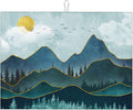 Mountain Peaks Nature Landscape Microfiber Dish Drying Mat by Unknown