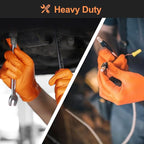 TitanFlex Heavy Duty Orange Industrial Nitrile Gloves - Image 9