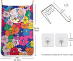 Hanging Laundry Hamper with Stainless Steel Hooks, Oxford Fabric Printing Door - Image 3