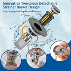 Sink Stopper Hair Catcher, Pop-up Sink Drain Strainer - Image 4