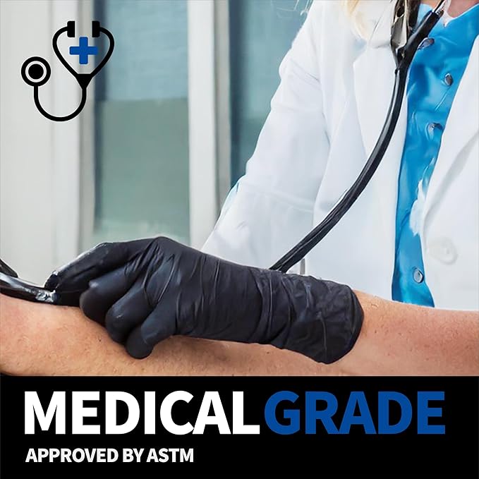Medical Soft Max™ Black Nitrile Disposable Gloves, Latex-Free & Powder-Free - Image 9