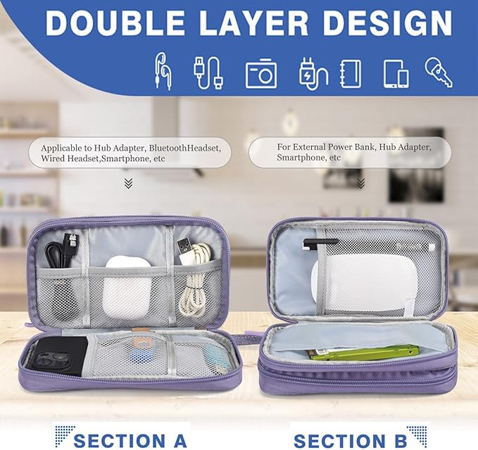 Cord Organizer Bag, Travel Cable Organizer Case Waterproof Accessories Pouch - Image 4