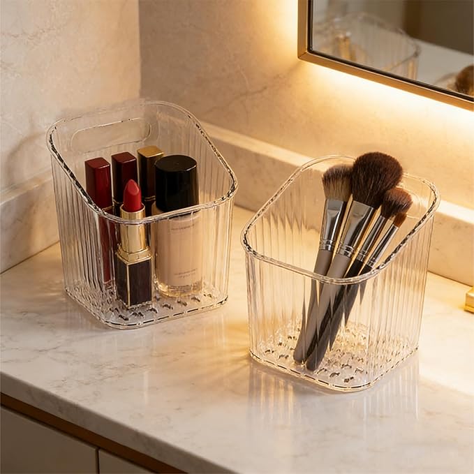 4 Pack Acrylic Wall Mounted Storage Racks, Stackable Cabinet Door Storage - Image 4