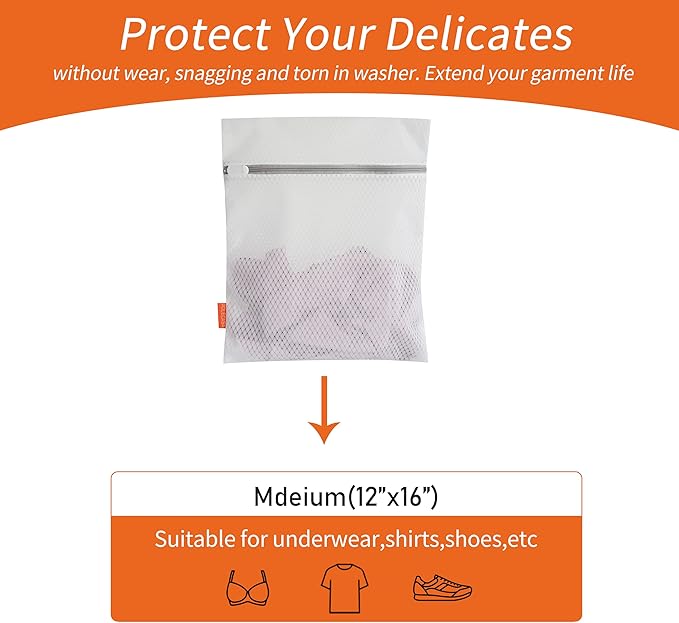 Polecasa 3Pcs 12 x 16 Inches Extra Durable 125g Diamond Mesh Laundry Bags - Image 2