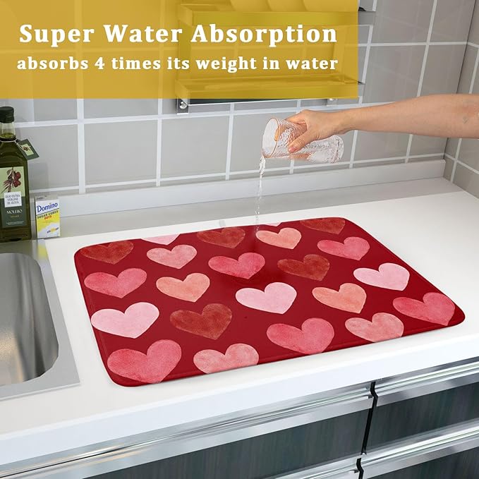 Valentines Day Dish Drying Mat 18 x 24 Inch - Image 7
