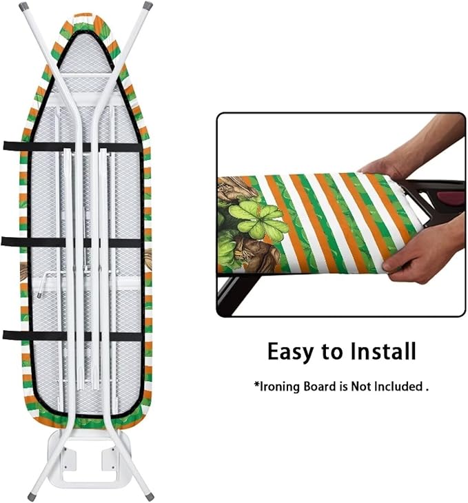 Sprowallow Striped Leaves Ironing Board Covers - Image 4