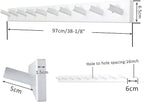 WEBI Coat Rack Wall Mounted, 10 Hooks, Peg Rail Hat Hooks - Image 4