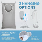 Hanging Laundry Hamper Bag XL, Space Saving over the Door Storage Bags - Image 6