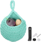 uxcell Hanging Fruit Baskets for Kitchen, Hand-Woven Wall Hanging Storage Jute by uxcell