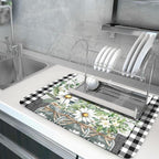 Spring Daisy Floral Dish Drying Mat - Image 5